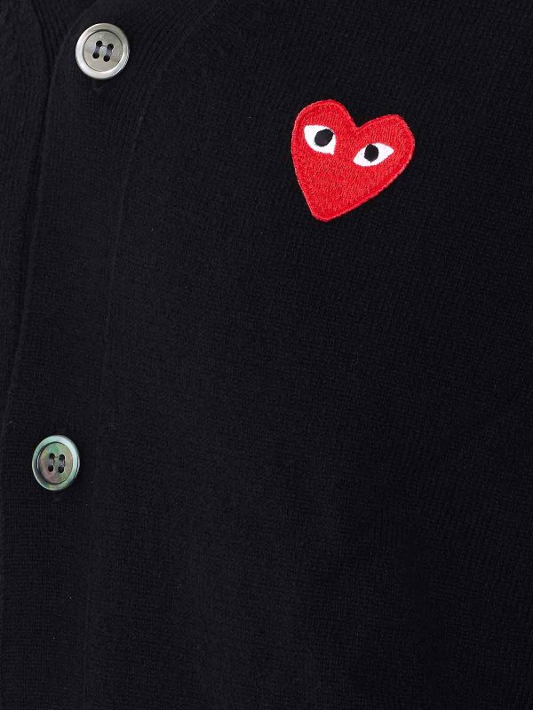 The Best Shops Comme des Garçons Play: カーディガン - カーディガン - 黒