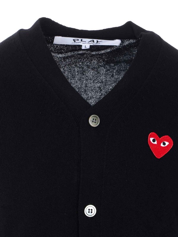 カーディガン - 黒 shop online: Comme des Garçons Play