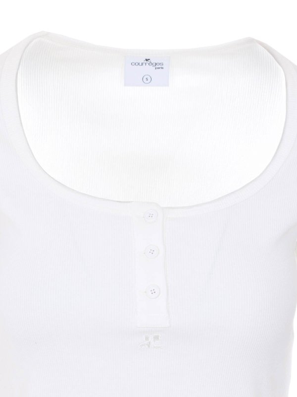 Top - Blanco shop online: Courreges