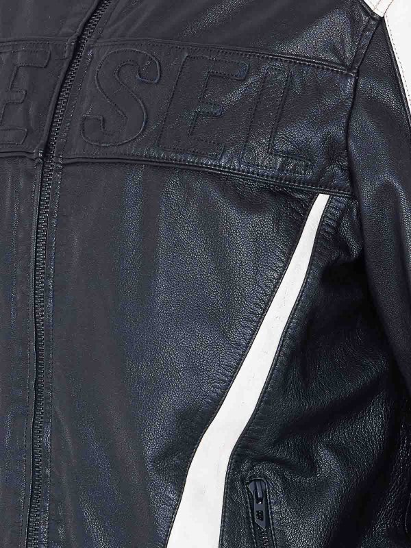 The Best Shops DIESEL: レザージャケット - レザージャケット - 黒