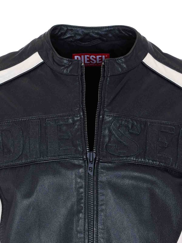 レザージャケット - 黒 shop online: DIESEL