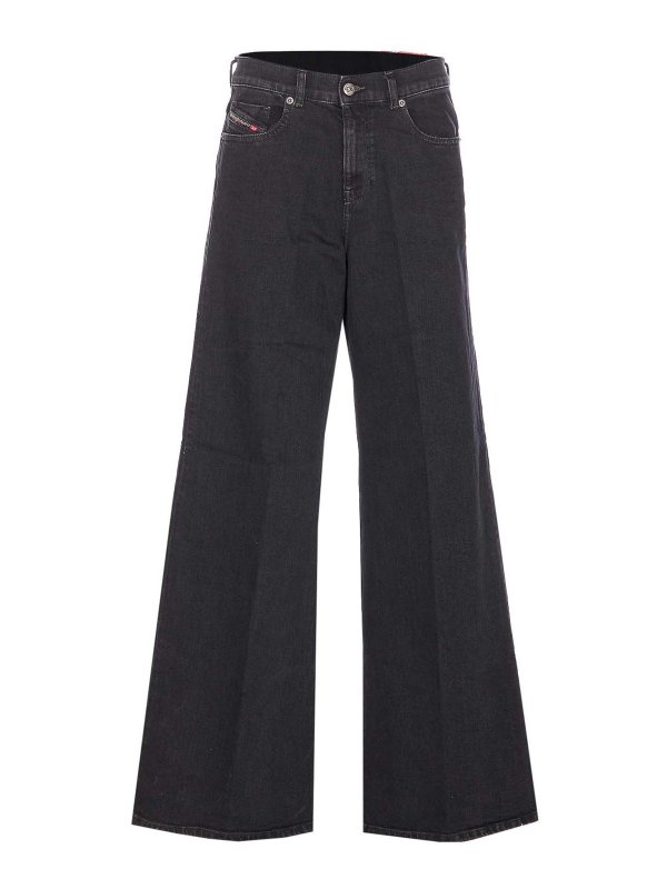 DIESEL: ストレートジーンズ - ストレートジーンズ - 黒