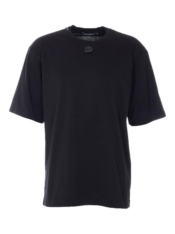 DOLCE & GABBANA: t-shirts - Patch Logo T-Shirt