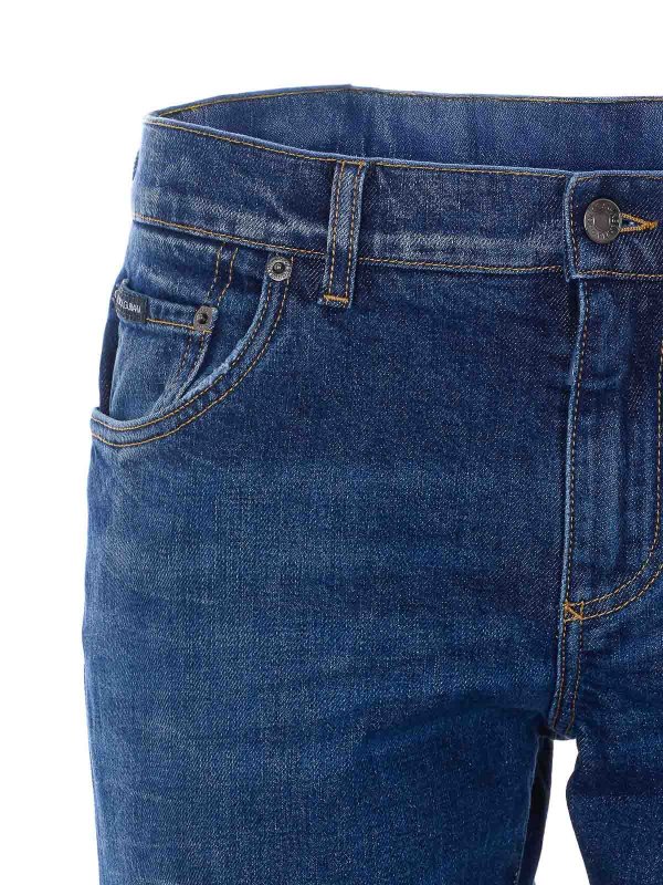 スキニージーンズ - ブルー shop online: DOLCE & GABBANA