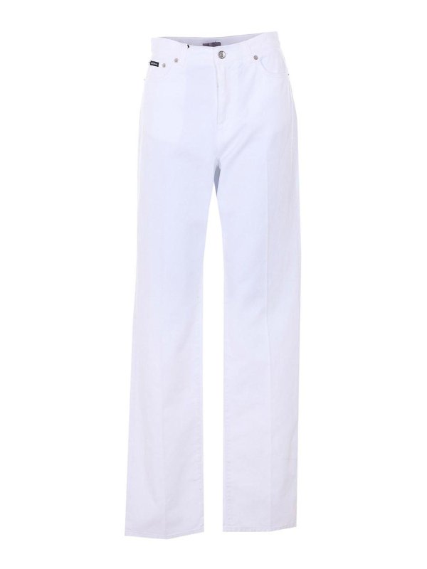 DOLCE & GABBANA: Jeans Rectos - Vaqueros Rectos - Blanco
