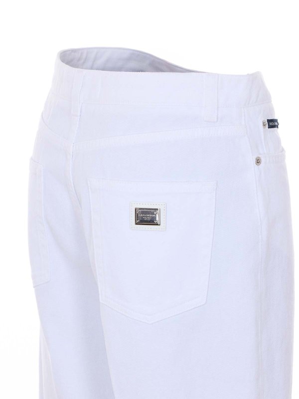 The Best Shops DOLCE & GABBANA: Jeans Rectos - Vaqueros Rectos - Blanco