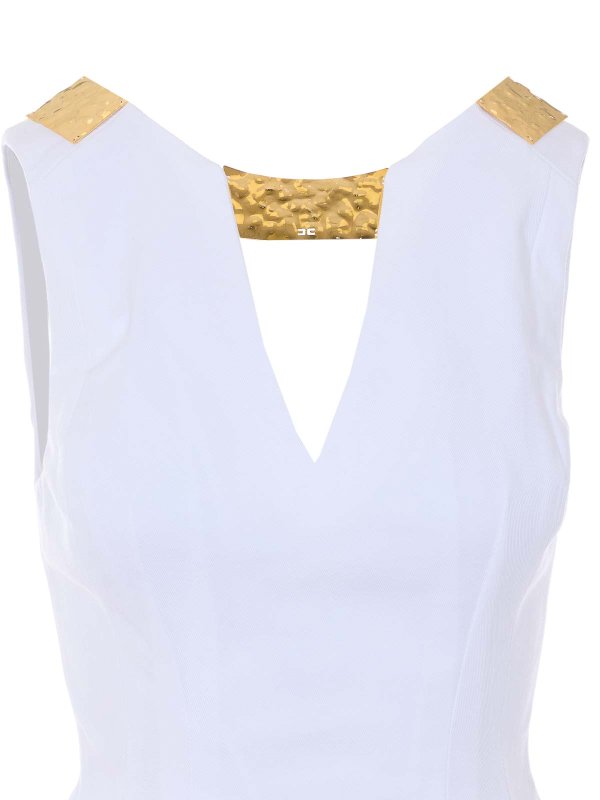 ショートドレス - 白 shop online: ELISABETTA FRANCHI