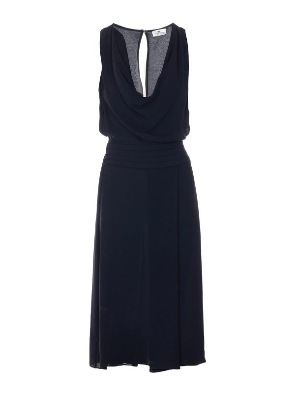 ELISABETTA FRANCHI: ニーレングスドレス - 膝丈ドレス - 黒