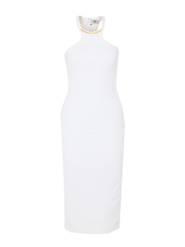 ELISABETTA FRANCHI: ニーレングスドレス - 膝丈ドレス - 白