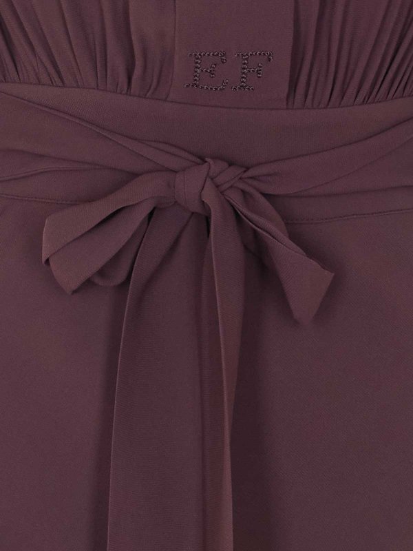 膝丈ドレス - ブラウン shop online: ELISABETTA FRANCHI