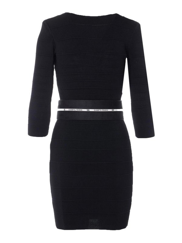 ELISABETTA FRANCHI: ニーレングスドレス online - 膝丈ドレス - 黒