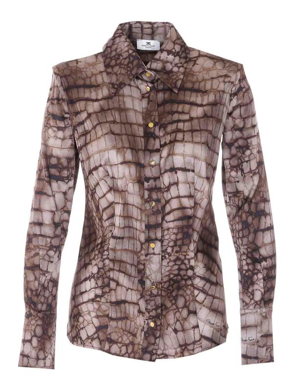 ELISABETTA FRANCHI: shirts - Python Print Shirt