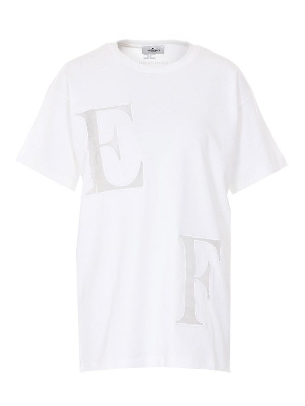 ELISABETTA FRANCHI: Camisetas - Camiseta - Blanco