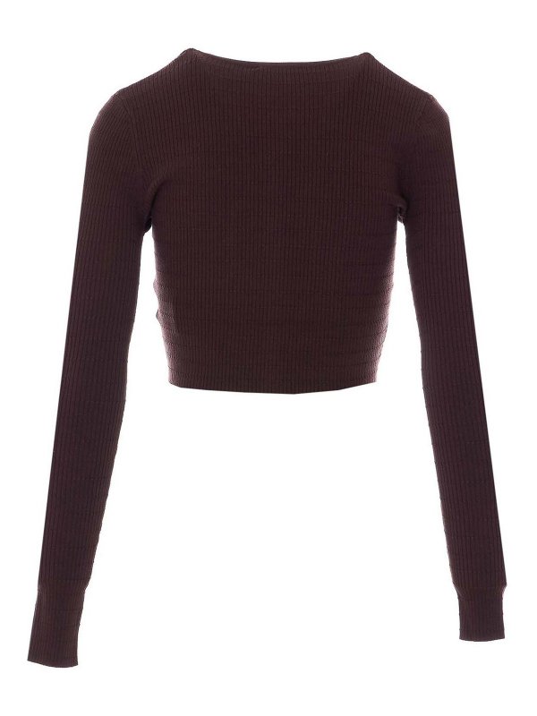 ELISABETTA FRANCHI: クルーネック online - クルーネック - ブラウン