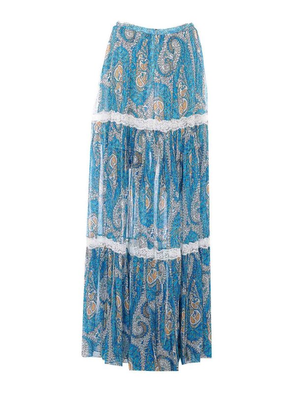 ETRO: ニーレングススカート＆ミディ丈 online - 膝丈/ミディスカート - ブルー