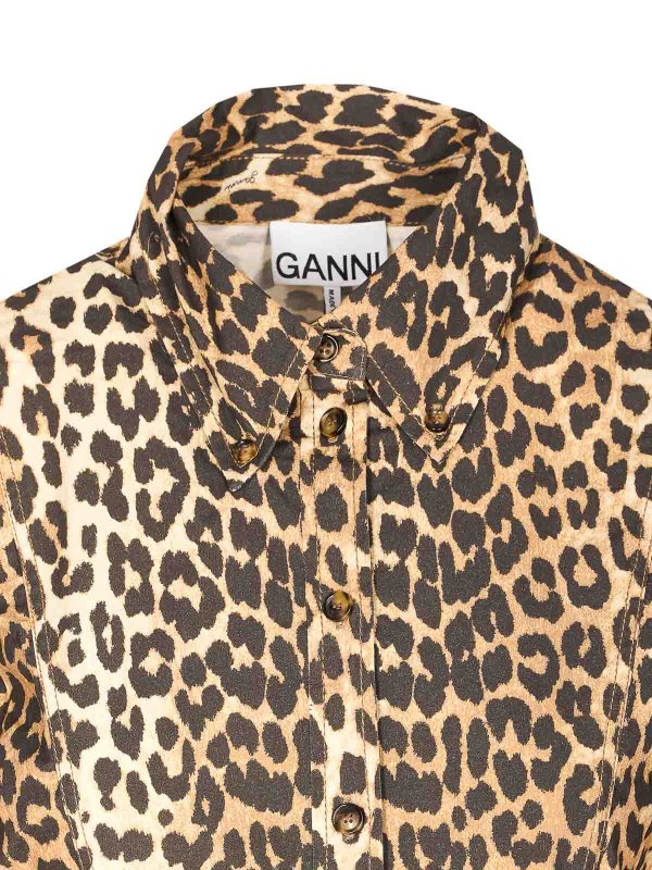 膝丈ドレス - ブラウン Replica 
online: GANNI