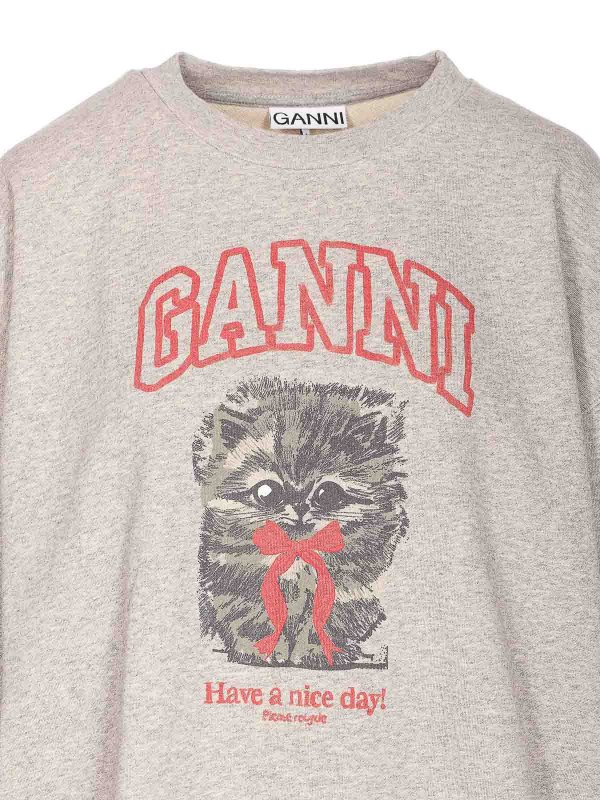 スウェットシャツ/セーター - グレー shop online: GANNI