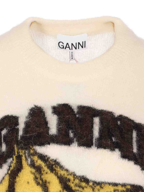 T-Shirt - Beige Replica 
online: GANNI
