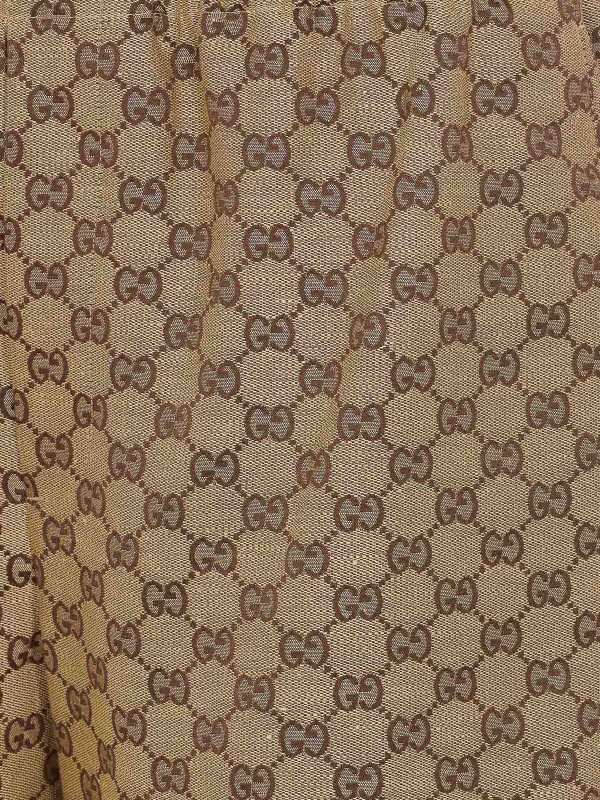 The Best Shops GUCCI: Trousers Shorts - Beige Gg Logo Shorts