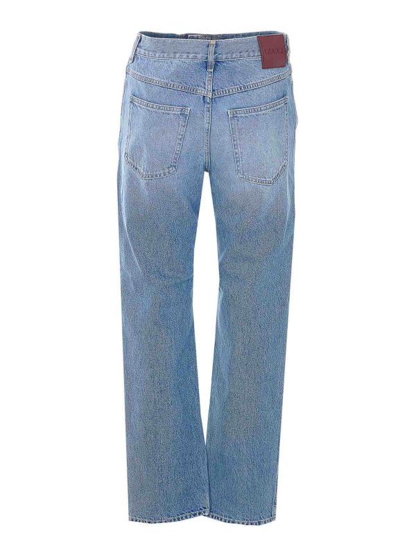 GUCCI: straight leg jeans online - Slim Fit Denim Pants