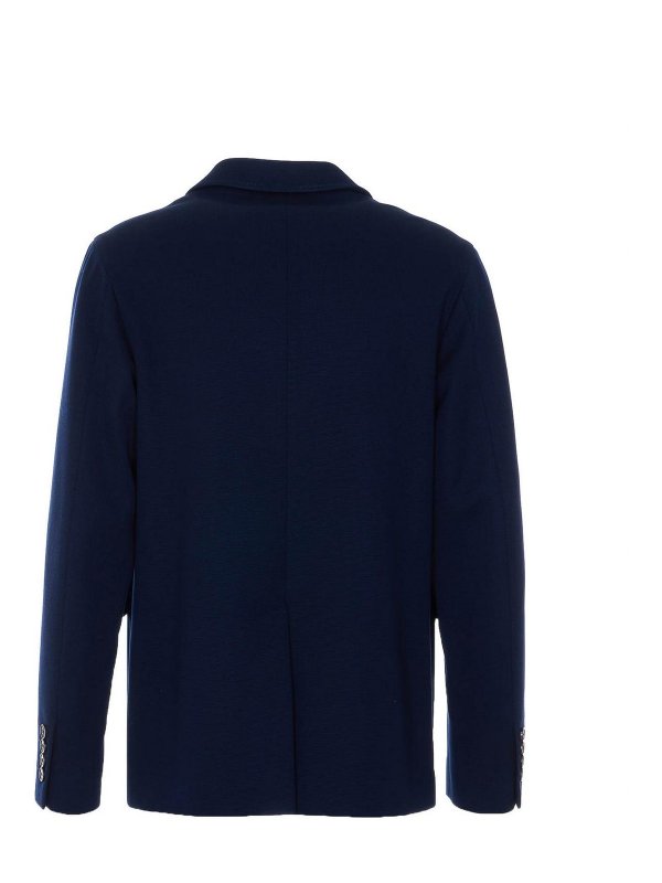 GUCCI: casual jackets online - Blue Jacket With Frontal Buttons Closure