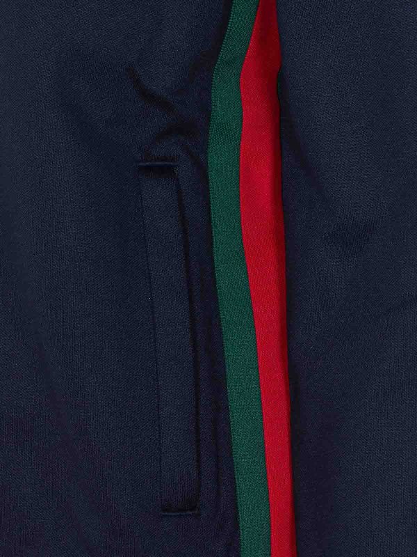 The Best Shops GUCCI: Turtlenecks & Polo necks - Blue Full Zip Jacket With Zip Closure