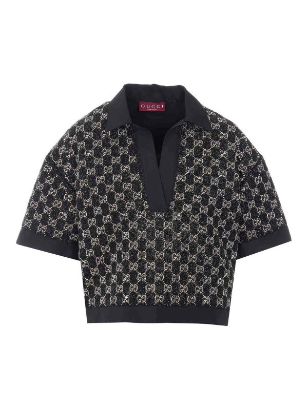 GUCCI: Tops & Tank tops - Lame Tweed Wool Embroidered Top