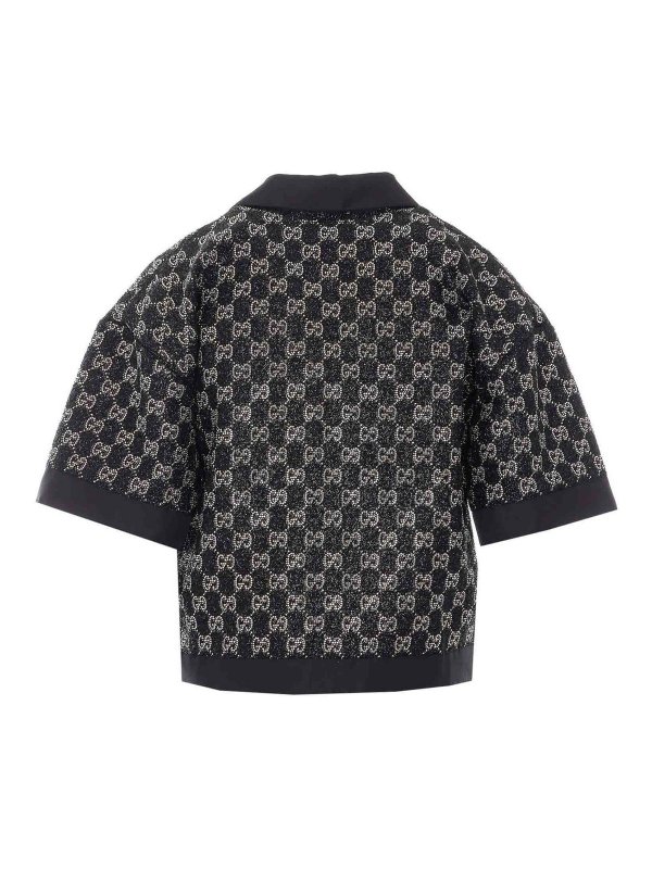 GUCCI: Tops & Tank tops online - Lame Tweed Wool Embroidered Top