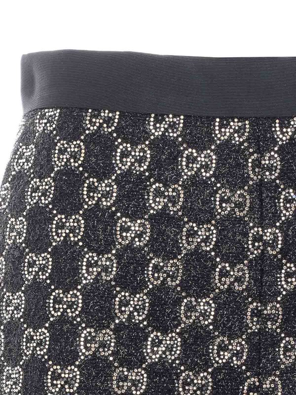 Lame Tweed Wool Embroidered Shorts shop online: GUCCI