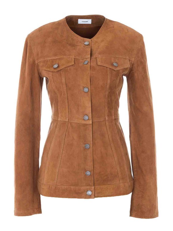 HAIKURE: leather jacket - Suede Jacket