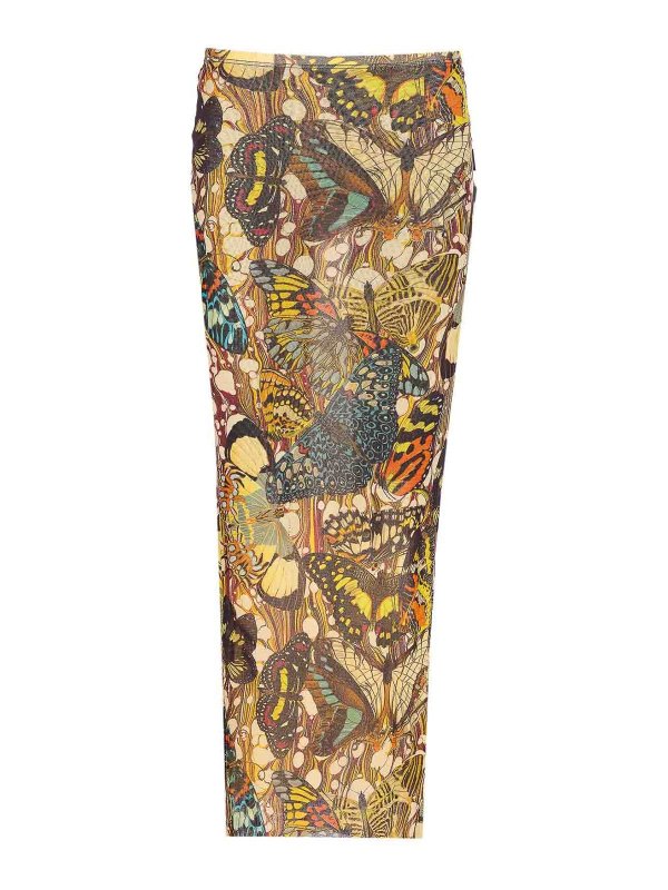 JEAN PAUL GAULTIER: ニーレングススカート＆ミディ丈 - 膝丈/ミディスカート - イエロー