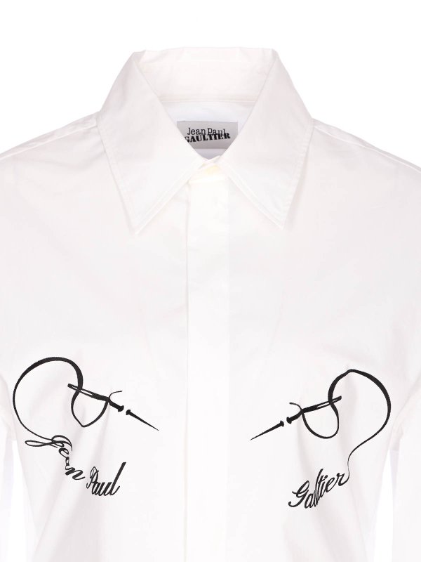 White Shirt With Frontal Buttons Closure Replica 
online: JEAN PAUL GAULTIER