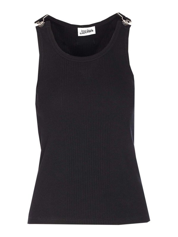 JEAN PAUL GAULTIER: トップス＆タンクトップ - トップ/タンクトップ - 黒