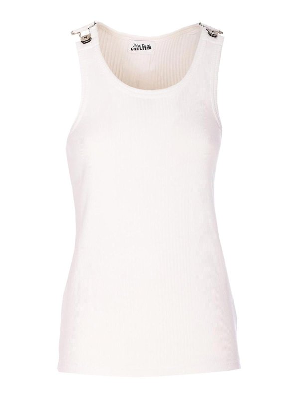 JEAN PAUL GAULTIER: トップス＆タンクトップ - トップ/タンクトップ - 白