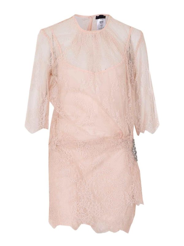 Liu Jo: ニーレングスドレス - 膝丈ドレス - ヌードカラー