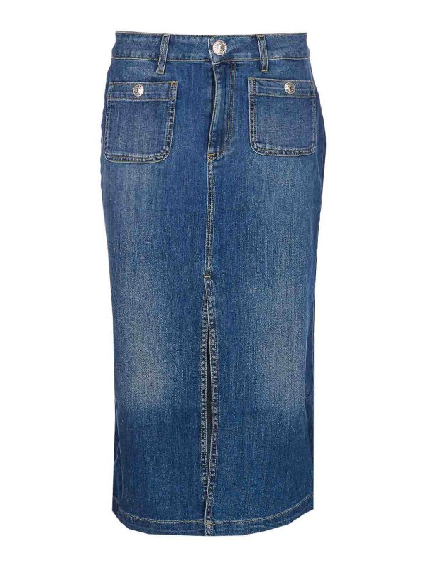 Liu Jo: Knielange und Midi Röcke - Midirock - Blau