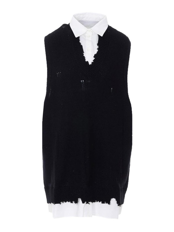 MM6 MAISON MARGIELA: Chalecos - Chaleco - Negro
