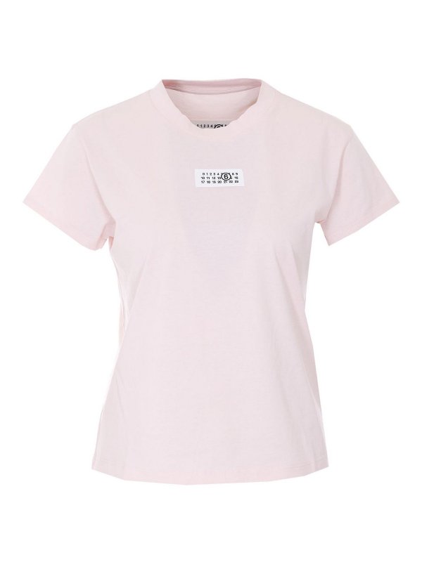 MM6 MAISON MARGIELA: t-shirts - Pink T-Shirt