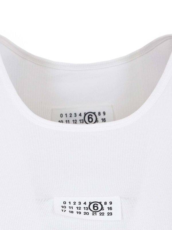 トップ/タンクトップ - 白 shop online: MM6 MAISON MARGIELA