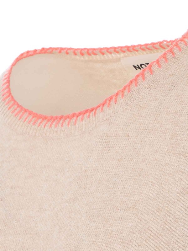 The Best Shops NOTSHY: Strickpullover mit Rundhalsausschnitt - Rundhalspullover - Beige
