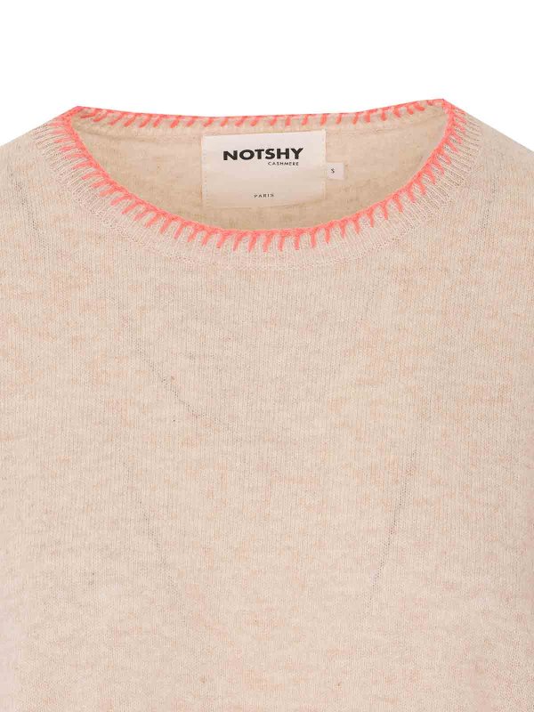 Rundhalspullover - Beige shop online: NOTSHY