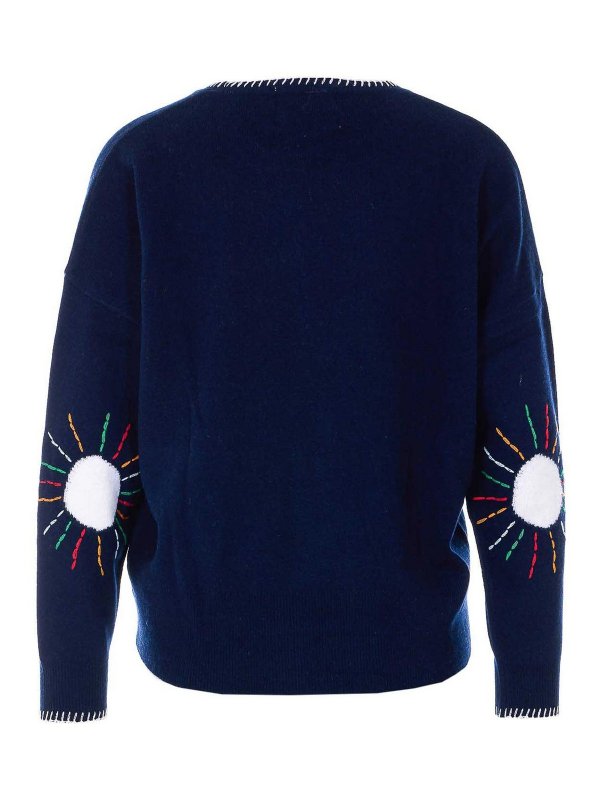 NOTSHY: Strickpullover mit Rundhalsausschnitt online - Rundhalspullover - Blau