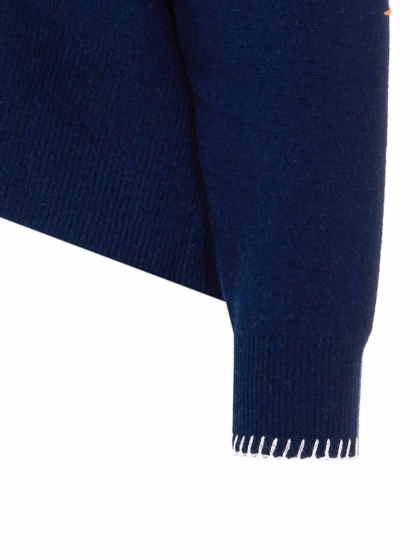 The Best Shops NOTSHY: Strickpullover mit Rundhalsausschnitt - Rundhalspullover - Blau