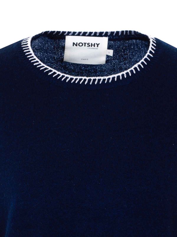 Rundhalspullover - Blau shop online: NOTSHY