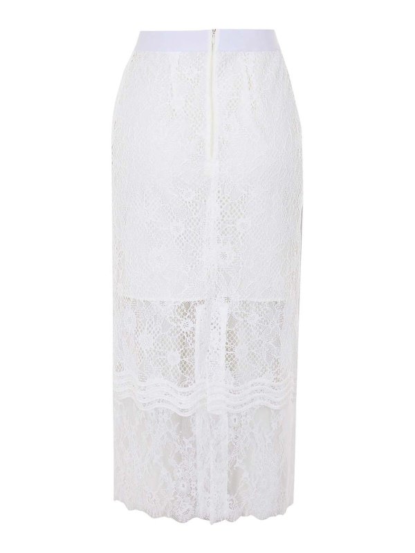 Pinko: Knielange und Midi Röcke online - Midirock - Weiß