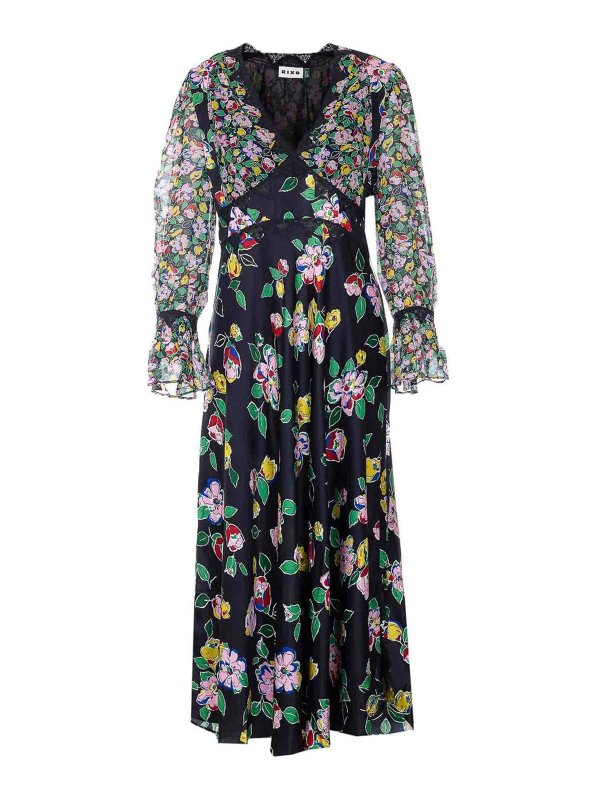 RIXO: abiti al ginocchio - Abito Arlena multicolore