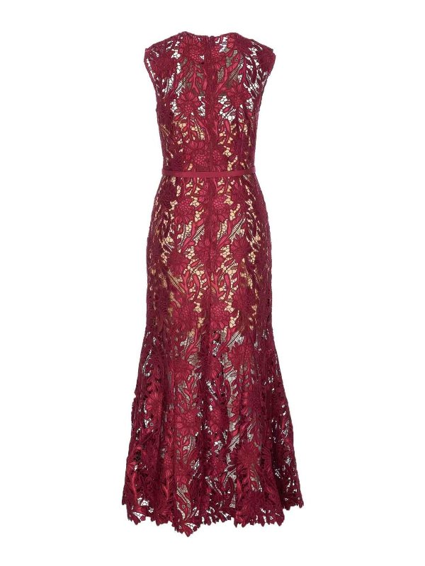 Self Portrait: ニーレングスドレス online - 膝丈ドレス - 赤