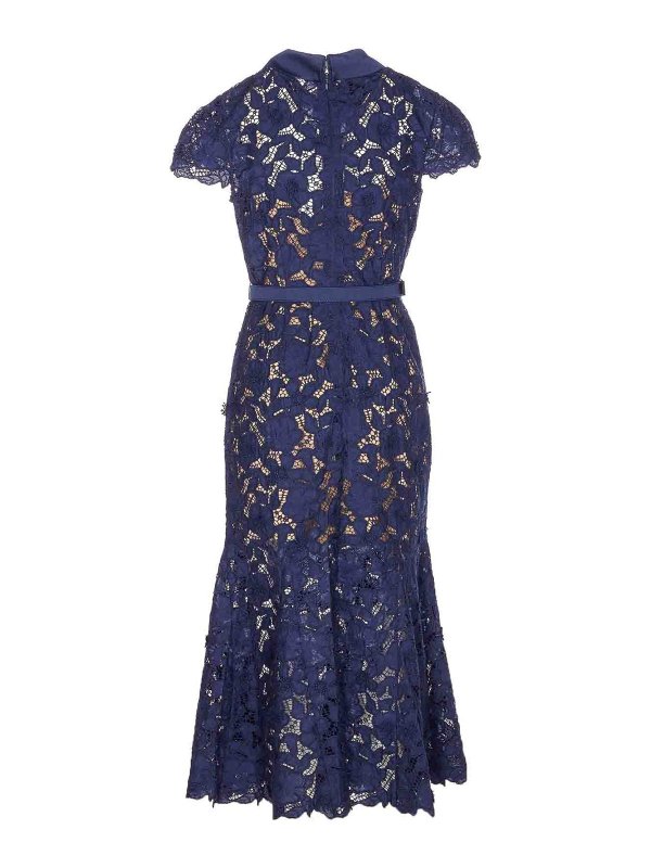 Self Portrait: ニーレングスドレス online - 膝丈ドレス - ブルー