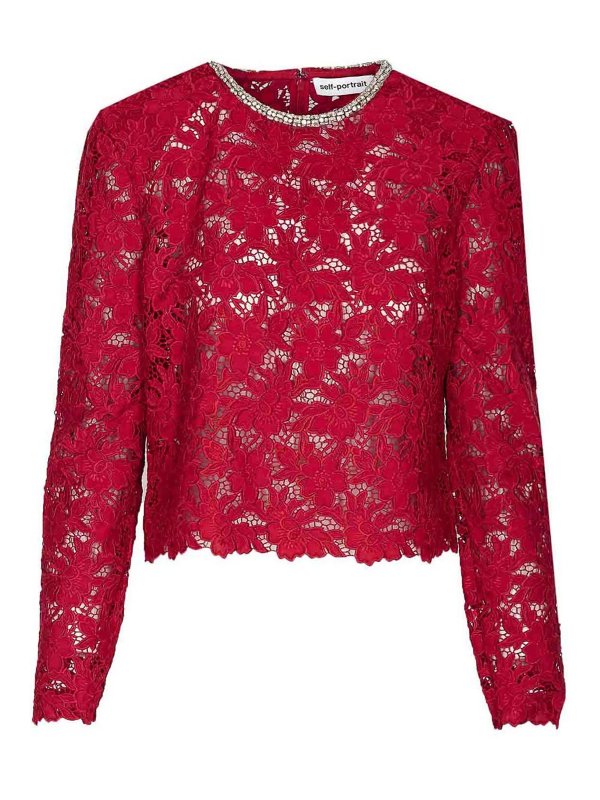 Self Portrait: Tops und Tank Tops - Top - Rot