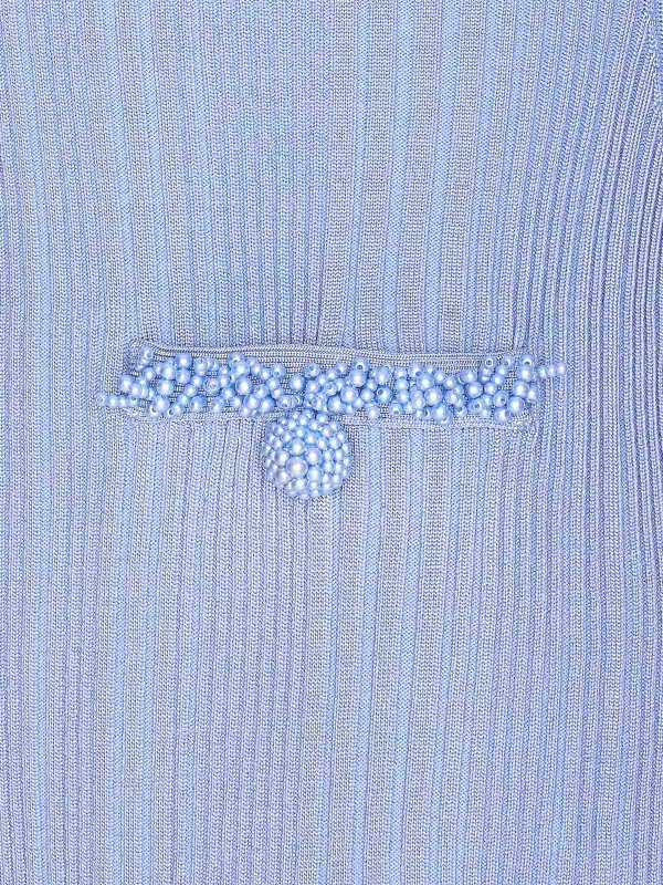 Robe Au Genou - Bleu Replica 
online: Self Portrait